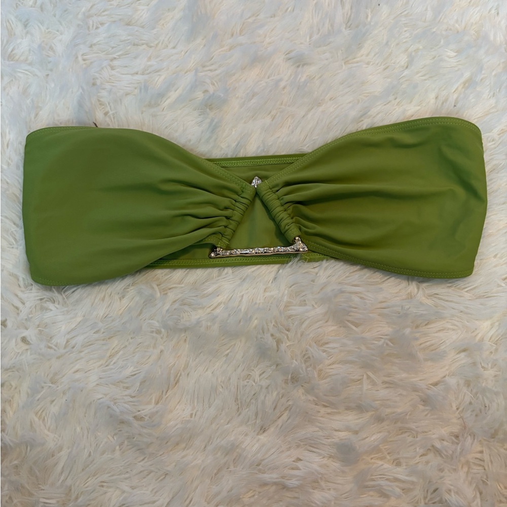 SHEIN Green Bandeau Bikini Top